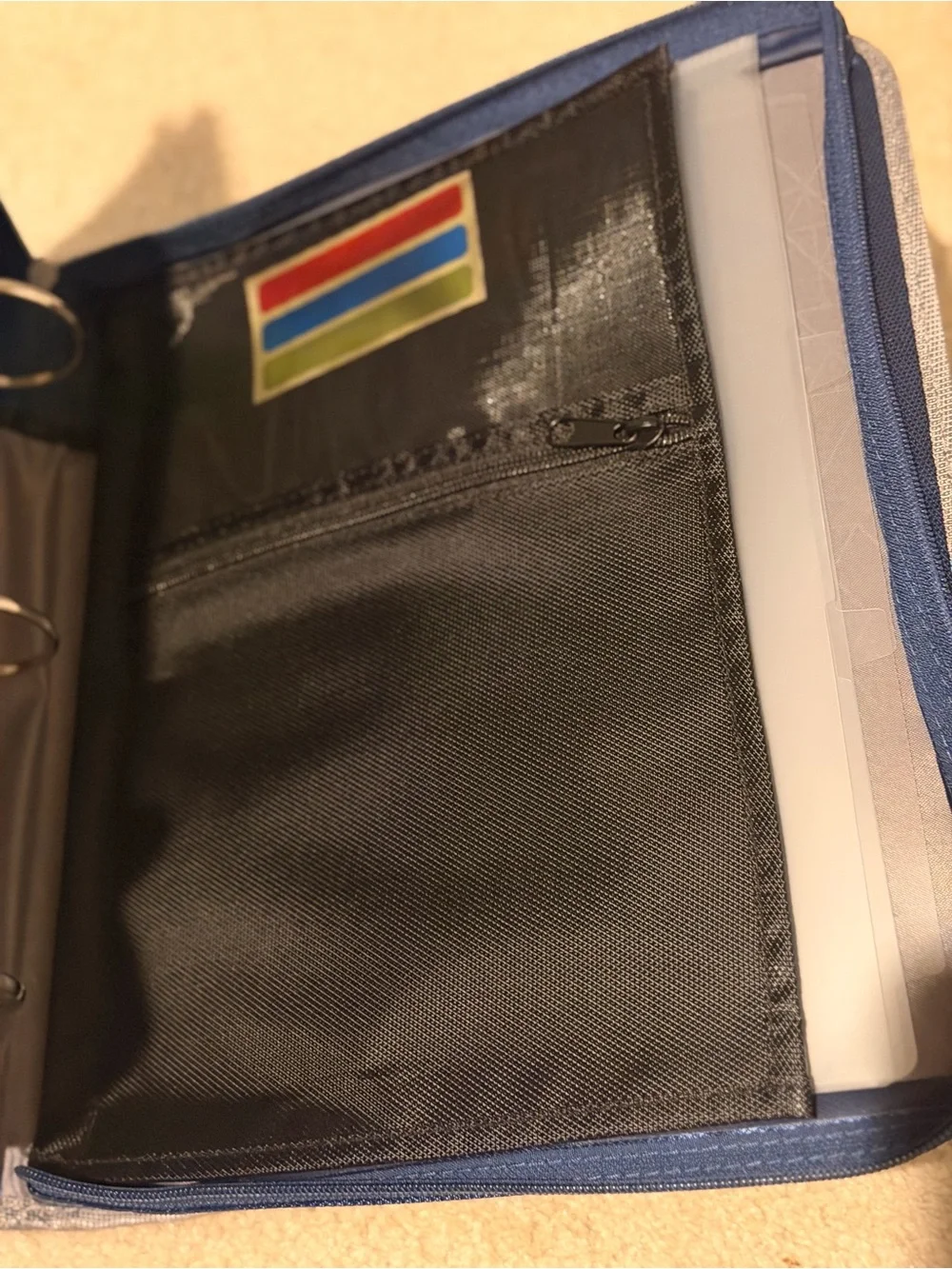 Five Star Blue and Pink Laptop Binder with Zipper